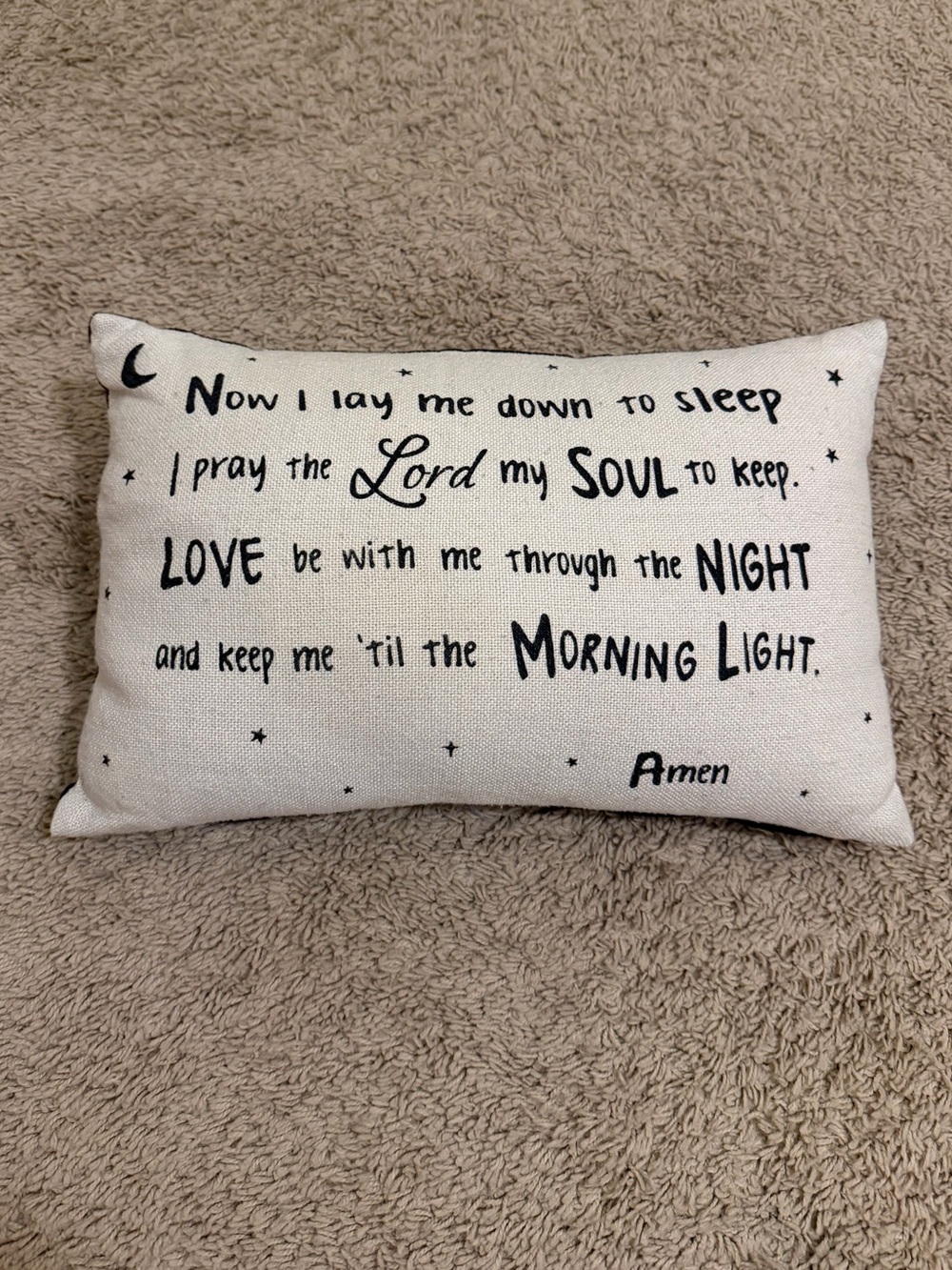Nursery Goodnight Prayer Pillow
